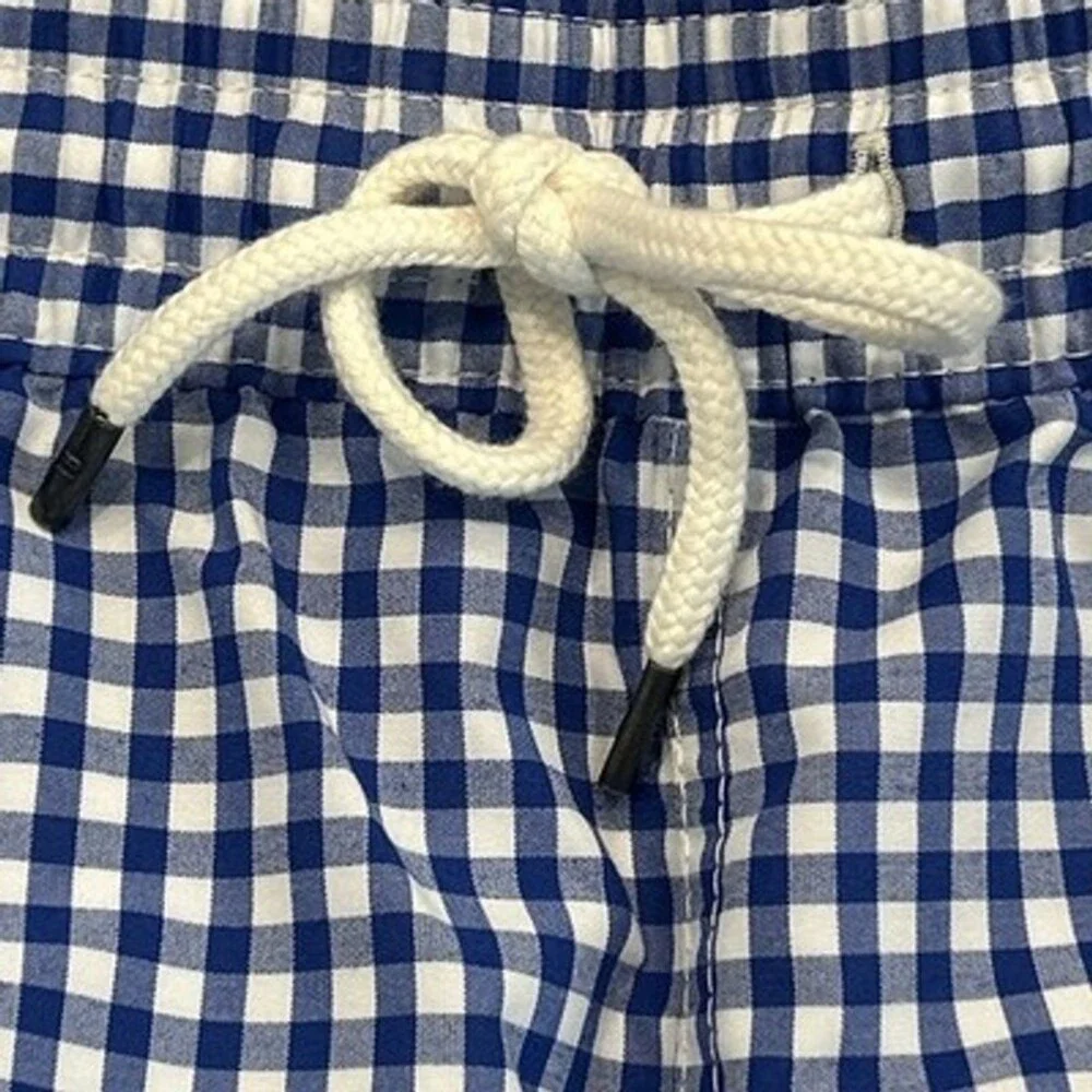 NWT Polo Ralph Lauren Traveler Swim Shorts Men 1XB Blue White Gingham 6